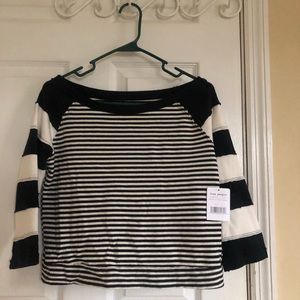 NWT Free People Long sleeve striped shirt